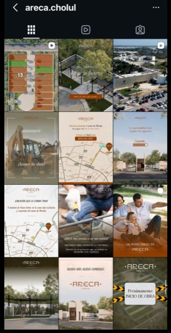 Feed de Instagram del desarrollo ARECA