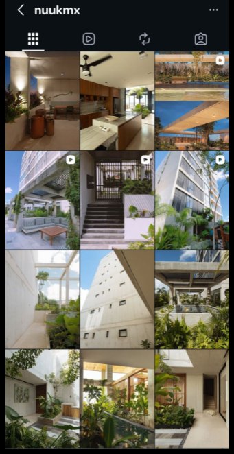 Feed de Instagram del desarrollo NUUK